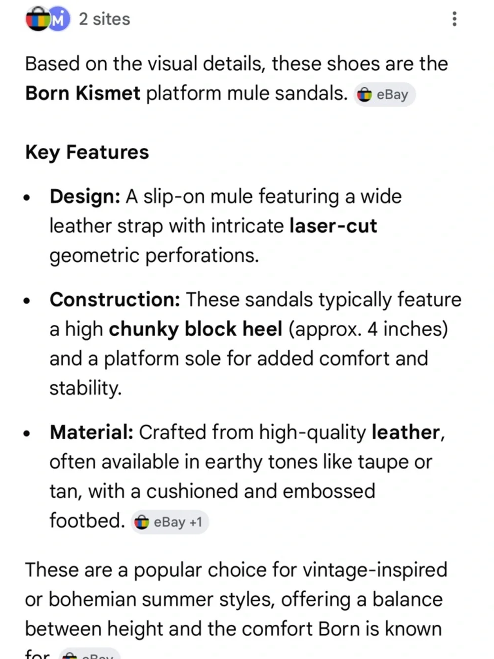 Born Kismet Block Heel Mules - Picture 13 of 13